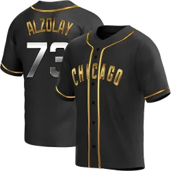 Chicago Cubs Adbert Alzolay Black Golden Replica Men's Alternate Player Jersey