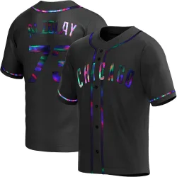 Chicago Cubs Adbert Alzolay Black Holographic Replica Men's Alternate Player Jersey