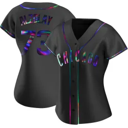 Chicago Cubs Adbert Alzolay Black Holographic Replica Women's Alternate Player Jersey