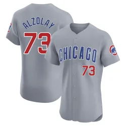 Chicago Cubs Adbert Alzolay Gray Elite Men's Road Player Jersey