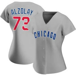 Chicago Cubs Adbert Alzolay Gray Replica Women's Road Player Jersey