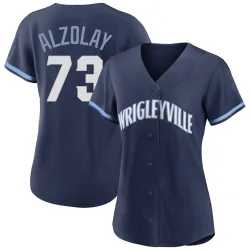 Chicago Cubs Adbert Alzolay Navy Authentic Women's 2021 City Connect Player Jersey