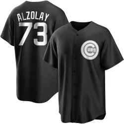 Chicago Cubs Adbert Alzolay White Replica Youth Black/ Player Jersey