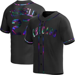 Chicago Cubs Addison Russell Black Holographic Replica Men's Alternate Player Jersey