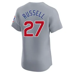 Chicago Cubs Addison Russell Gray Elite Men's Road Player Jersey