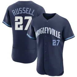 Chicago Cubs Addison Russell Navy Authentic Men's 2021 City Connect Player Jersey