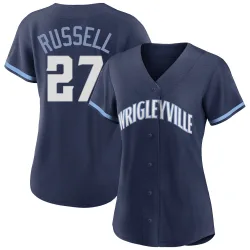 Chicago Cubs Addison Russell Navy Authentic Women's 2021 City Connect Player Jersey