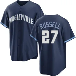 Chicago Cubs Addison Russell Navy Replica Men's 2021 City Connect Player Jersey