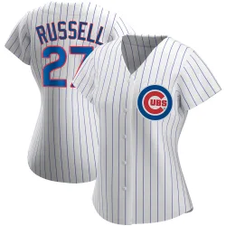 Chicago Cubs Addison Russell White Authentic Women's Home Player Jersey