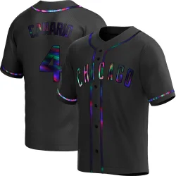 Chicago Cubs Alexander Canario Black Holographic Replica Men's Alternate Player Jersey