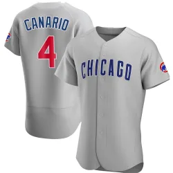 Chicago Cubs Alexander Canario Gray Authentic Men's Road Player Jersey