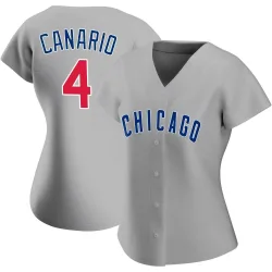 Chicago Cubs Alexander Canario Gray Authentic Women's Road Player Jersey