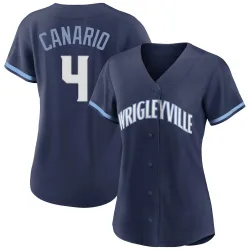 Chicago Cubs Alexander Canario Navy Authentic Women's 2021 City Connect Player Jersey