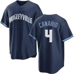 Chicago Cubs Alexander Canario Navy Replica Men's 2021 City Connect Player Jersey