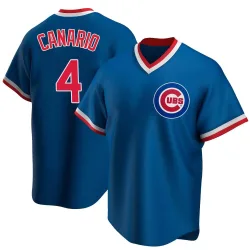 Chicago Cubs Alexander Canario Royal Replica Men's Road Cooperstown Collection Player Jersey