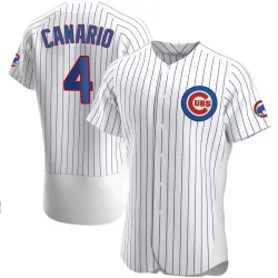 Chicago Cubs Alexander Canario White Authentic Men's Home Player Jersey