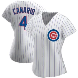 Chicago Cubs Alexander Canario White Authentic Women's Home Player Jersey