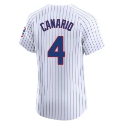 Chicago Cubs Alexander Canario White Elite Men's Home Player Jersey