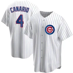 Chicago Cubs Alexander Canario White Replica Men's Home Player Jersey