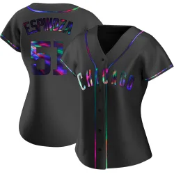 Chicago Cubs Anderson Espinoza Black Holographic Replica Women's Alternate Player Jersey