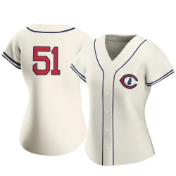 Chicago Cubs Anderson Espinoza Cream Authentic Women's 2022 Field Of Dreams Player Jersey