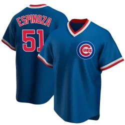 Chicago Cubs Anderson Espinoza Royal Replica Men's Road Cooperstown Collection Player Jersey