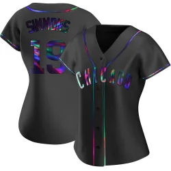 Chicago Cubs Andrelton Simmons Black Holographic Replica Women's Alternate Player Jersey