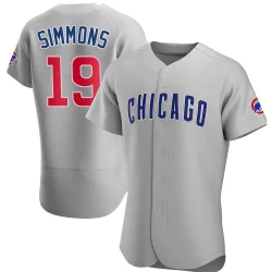 Chicago Cubs Andrelton Simmons Gray Authentic Men's Road Player Jersey