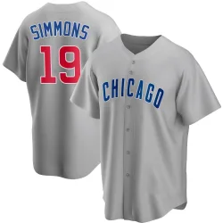 Chicago Cubs Andrelton Simmons Gray Replica Men's Road Player Jersey