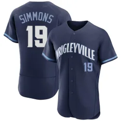 Chicago Cubs Andrelton Simmons Navy Authentic Men's 2021 City Connect Player Jersey