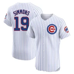 Chicago Cubs Andrelton Simmons White Elite Men's Home Player Jersey