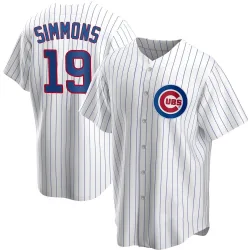 Chicago Cubs Andrelton Simmons White Replica Men's Home Player Jersey