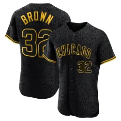 Chicago Cubs Ben Brown Black Authentic Men's Snake Skin City Player Jersey