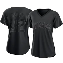 Chicago Cubs Ben Brown Black Authentic Women's Pitch Fashion Player Jersey