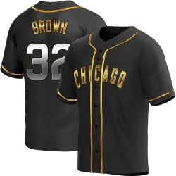 Chicago Cubs Ben Brown Black Golden Replica Men's Alternate Player Jersey