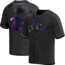 Chicago Cubs Ben Brown Black Holographic Replica Men's Alternate Player Jersey