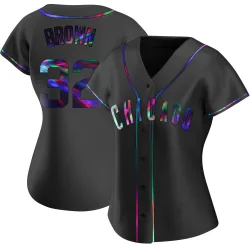 Chicago Cubs Ben Brown Black Holographic Replica Women's Alternate Player Jersey