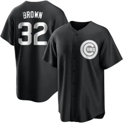 Chicago Cubs Ben Brown White Replica Men's Black/ Player Jersey