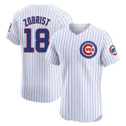 Chicago Cubs Ben Zobrist White Elite Men's Home Player Jersey