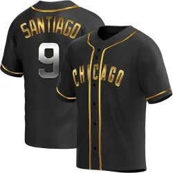 Chicago Cubs Benito Santiago Black Golden Replica Men's Alternate Player Jersey