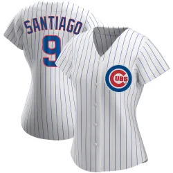 Chicago Cubs Benito Santiago White Authentic Women's Home Player Jersey