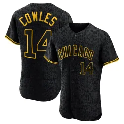 Chicago Cubs Benjamin Cowles Black Authentic Men's Snake Skin City Player Jersey