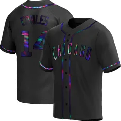 Chicago Cubs Benjamin Cowles Black Holographic Replica Men's Alternate Player Jersey