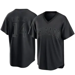 Chicago Cubs Benjamin Cowles Black Replica Men's Pitch Fashion Player Jersey