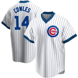 Chicago Cubs Benjamin Cowles White Replica Men's Home Cooperstown Collection Player Jersey