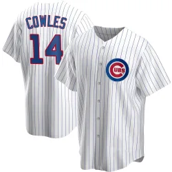 Chicago Cubs Benjamin Cowles White Replica Men's Home Player Jersey