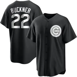 Chicago Cubs Bill Buckner White Replica Men's Black/ Player Jersey