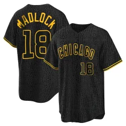 Chicago Cubs Bill Madlock Black Replica Men's Snake Skin City Player Jersey