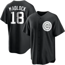 Chicago Cubs Bill Madlock White Replica Men's Black/ Player Jersey