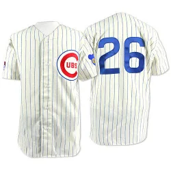 Chicago Cubs Billy Williams Official Cream Authentic Men's Mitchell and Ness 1969 Throwback Player MLB Jersey